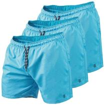 Kit 3 Short Masculino Tactel Piscina Praia Bermuda de Academia Masculino Corrida MP