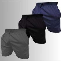 Kit 3 Short Masculino Tactel Praia exercício funcional Treino Academia