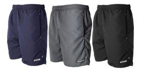 Kit 3 Short Masculino Tactel Tamanho Gigante Grande Elástico