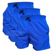 Kit 3 Short Royal de Elastano Dry fit Bermuda de Praia Piscina e Academia