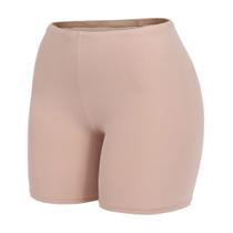 Kit 3 Short Segunda Pele Longo Feminino Micro-fibra Poliamida Preto e Bege Atacado