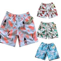 Kit 3 Short Tactel Estampado Mauricinho Verão Masculino Adulto Kit 3 Short Tactel Estampado Mauricinho Verão Masculino Adulto