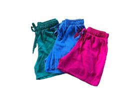 Kit 3 Shortinhos Feminino Viscolinho Liso Com Bolso Nattier Kit 3 Shortinhos Feminino Viscolinho Liso Com Bolso Nattier