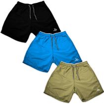 Kit 3 Shorts Básico Masculino Verão Corrida Moda Piscina Kit 3 Shorts Básico Masculino Verão Corrida Moda Piscina