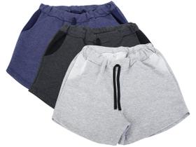 Kit 3 Shorts Básicos Dia a Dia Feminino