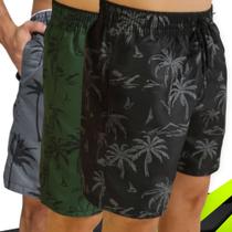 KIT 3 Shorts Bermuda COQUEIRO 1 Tactel Praia Masculina 1084