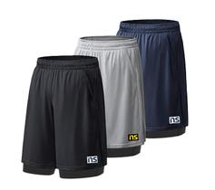 Kit 3 Shorts Bermuda Dry Fit Academia Fitness Duplo 2 Em 1