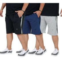 Kit 3 Shorts Bermuda Moletom Masculina Plus Size G1 Ao G5 - Daze Modas