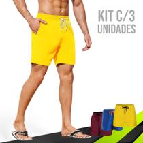 Kit 3 Shorts Bermudas Academia Treino Corrida Masculina TRAINING 182