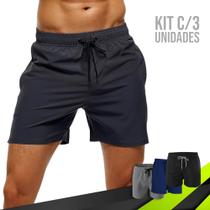 Kit 3 Shorts Bermudas Academia Treino Corrida Masculina TRAINING 182 Kit 3 Shorts Bermudas Academia Treino Corrida Masculina TRAINING 182