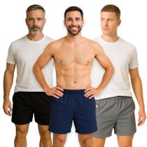 Kit 3 Shorts Bermudas Academia Treino Corrida Masculina TRAINING 182 Kit 3 Shorts Bermudas Academia Treino Corrida Masculina TRAINING 182