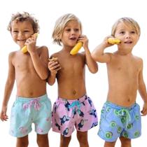 Kit 3 Shorts Bermudas Água Praia Menino INFANTIL JUVENIL VERÃO 205
