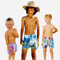 Kit 3 Shorts Bermudas Praia Água Menino INFANTIL JUVENIL VERÃO 206