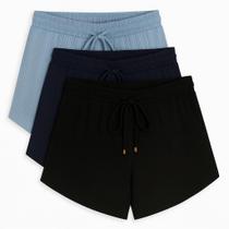 kit 3 Shorts Canelado Confortavel Plus Size Bermudinha Moda Praia G1 ao G3 kit 3 Shorts Canelado Confortavel Plus Size Bermudinha Moda Praia G1 ao G3