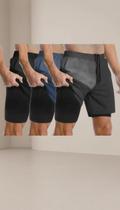 Kit 3 Shorts Duplo Esportivo Academia Run Kit 3 Shorts Duplo Esportivo Academia Run