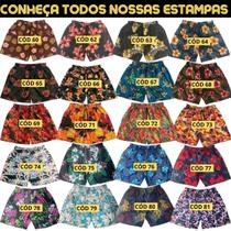 Kit 3 Shorts Estampa Floral Masculino Tactel Ref 370