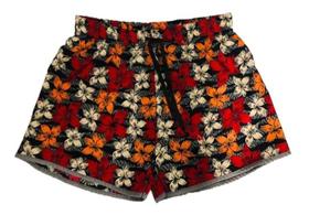 Kit 3 Shorts Estampado Floral Feminino Tactel Ref 369