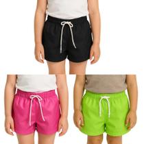 Kit 3 Shorts Feminino Infantil Juvenil