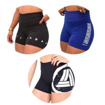 Kit - 3 Shorts Feminino Insanity Fitness Zion + Savage + Hard Kit - 3 Shorts Feminino Insanity Fitness Zion + Savage + Hard