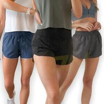 Kit 3 Shorts Femininos Academia Corrida Bermuda Neutro 43 Kit 3 Shorts Femininos Academia Corrida Bermuda Neutro 43