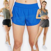 Kit 3 Shorts Femininos Praia Fitness Corrida Bermuda Neutro 45