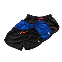 Kit 3 Shorts Femininos Tactel Liso Moda Praia Verão Academia