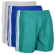Kit 3 Shorts Futebol Masculino Plus Size Cós Elástico Faixa