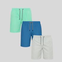 Kit 3 Shorts Infantil Tactel Masculino com Cós Elástico e Cordão Conforto e Estilo para o Dia a Dia