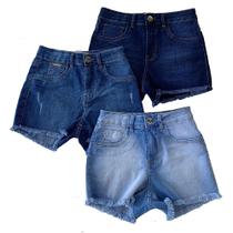 Kit 3 Shorts Jeans Imporium Feminino Cós Alto - Imporium Jeans