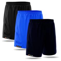 Kit 3 Shorts Masculino Academia Futebol Lazer Esportivo Poliéster - ADSTORE
