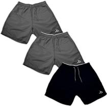 Kit 3 Shorts Masculino Bermuda Masculino Curto Treino Lazer