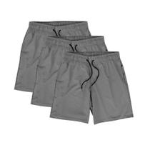 Kit 3 Shorts Masculino Elastano Premium Cinza WSS Classic Kit 3 Shorts Masculino Elastano Premium Cinza WSS Classic