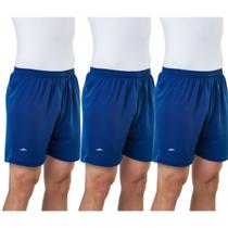 Kit 3 Shorts Masculino Elite Calção Academia Futebol Cordão