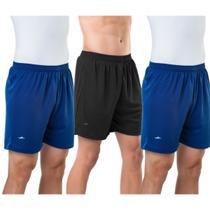 Kit 3 Shorts Masculino Elite Calção Academia Futebol Cordão