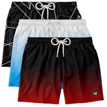 kit 3 Shorts Masculinos Verão Estampados Surf Boardshort Praia Esportiva Musculação