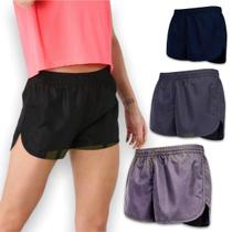 Kit 3 Shorts Praia Fitness Corrida Femininos Bermuda Neutro 46 Kit 3 Shorts Praia Fitness Corrida Femininos Bermuda Neutro 46