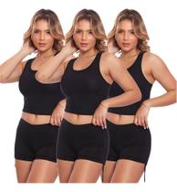 Kit 3 Shorts Sunkini Regulagem Empina Bumbum Calcinha Bionda