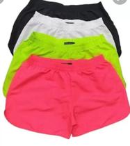 Kit 3 Shorts Tactel Feminino Plus Size Tamanho Extra Grande Diversas Cores Kit 3 Shorts Tactel Feminino Plus Size Tamanho Extra Grande Diversas Cores