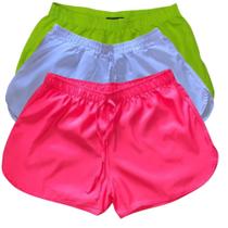 Kit 3 Shorts Tactel Feminino Soltinho Plus Size Tamanho Grande Veste super Bem Kit 3 Shorts Tactel Feminino Soltinho Plus Size Tamanho Grande Veste super Bem