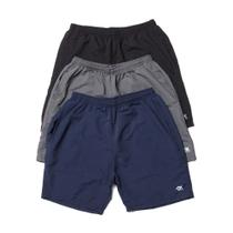 Kit 3 Shorts Tactel OX Plus com Bolsos Frente e Costa