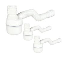 Kit 3 Sifão C/copo Universal Ajustável Flexível Branco Tigre