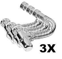 Kit 3 Sifão Copo Sanfonado Cromado Astra