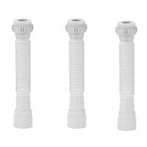 Kit 3 Sifão Sanfonado/Extensivo Universal Abs Branco