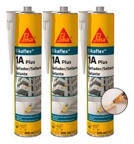 Kit 3 Sikaflex 1a Plus 300ml Branco Selante Elástico Construção Kit 3 Sikaflex 1a Plus 300ml Branco Selante Elástico Construção