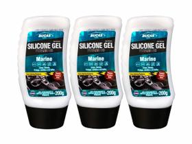Kit 3 Silicone Gel Painel Bucas Perfumado Marine 200g Limpa Hidrata Protege