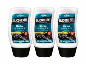 Kit 3 Silicone Gel Painel Bucas Perfumado Marine 200g Limpa Hidrata Protege Kit 3 Silicone Gel Painel Bucas Perfumado Marine 200g Limpa Hidrata Protege