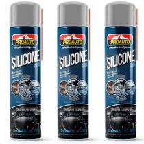 Kit 3 Silicones Aerossol Multiuso Perfumado Aqua Proauto 321ml