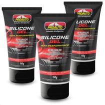 Kit 3 Silicones em Gel Automotivo Proauto Alta Performance 150g