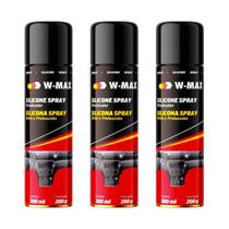 Kit 3 Silicones Lubrificantes Spray 300ml/200g 893221311 w-Max