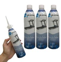 Kit 3 Silicones Puro Lubrificante Esteira Bicicleta Elétrica e Uso Geral JAC 500ml